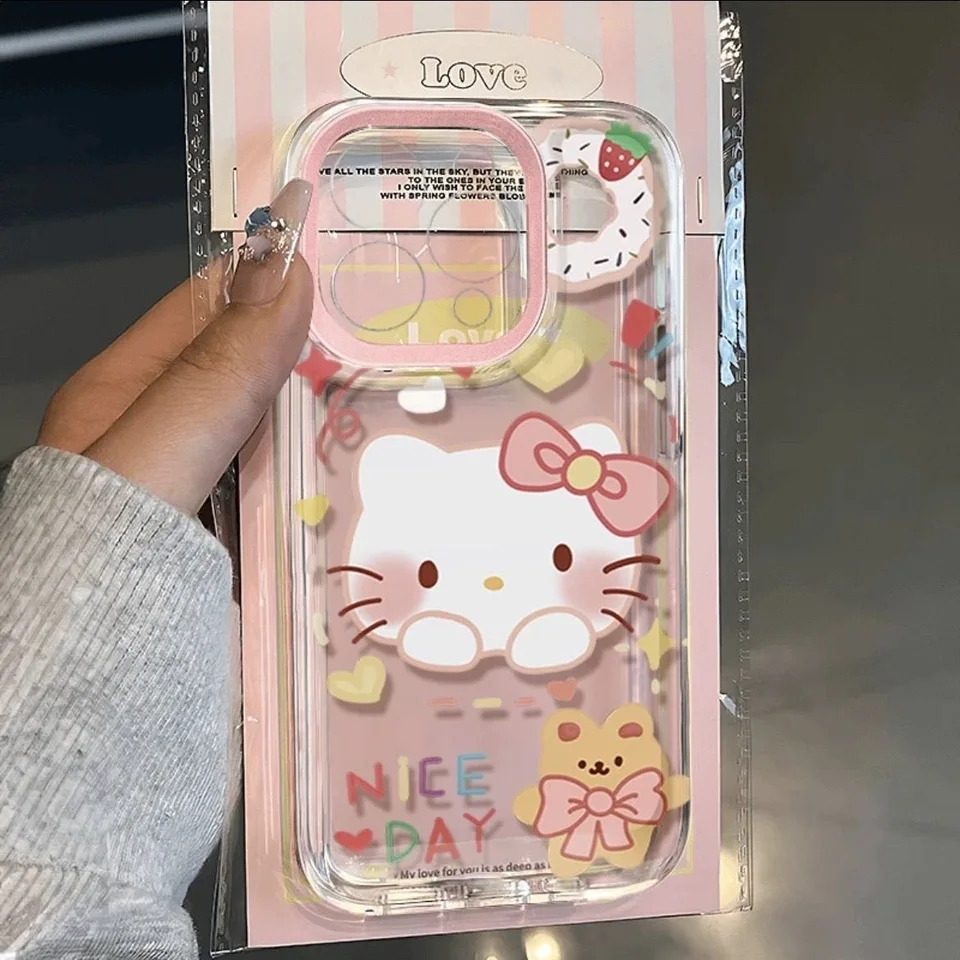 Nové roztomilé sanrios hellos-kittysové puzdro pre puzdro Vivo V40 V30E V29E V27 V25 V23 Y28 Y03 Y17S Y100 Y36 Y16 Y75 Y21 4G 5G Clear TPU