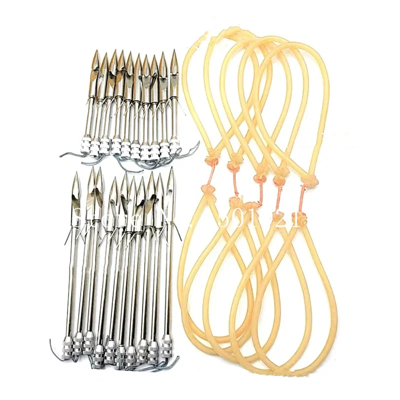 Nové rybárske súpravy praky šípky ryby DART + Elastic Rybárska kapus