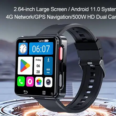 Nové S998 4G Smart Watch Android 11.0 OS SmartWatch WiFi 2,64 palca na veľkej obrazovke MTK6739 500 W Dual Camera 1200MAH PK S999 DM100