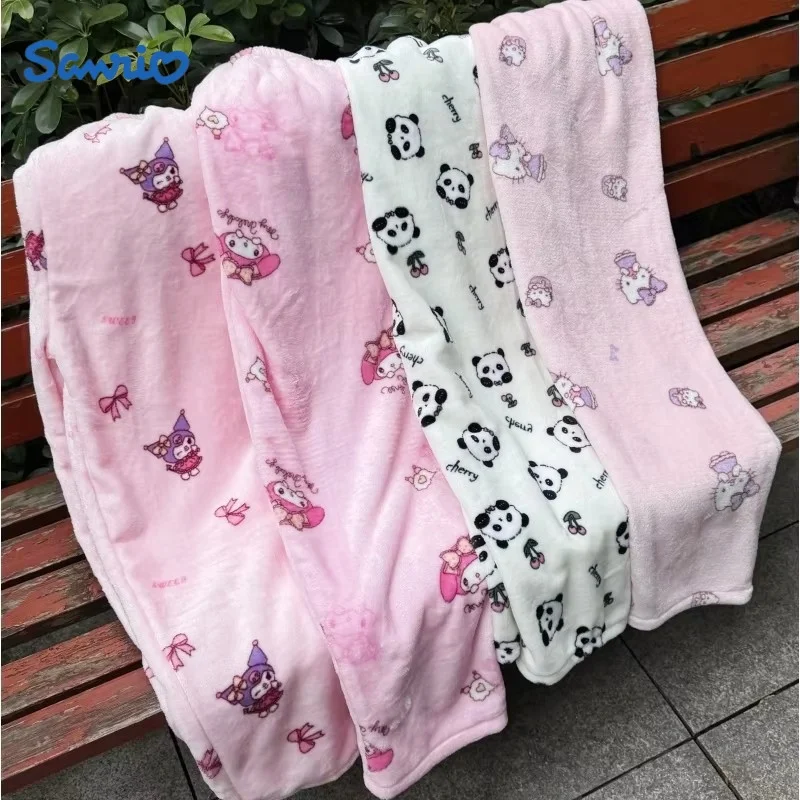 Nové Sanrio Autumn Hello Kitty Kuromi Y2K štýl roztomilé pyžamové nohavice karikatúra hip hop dám
