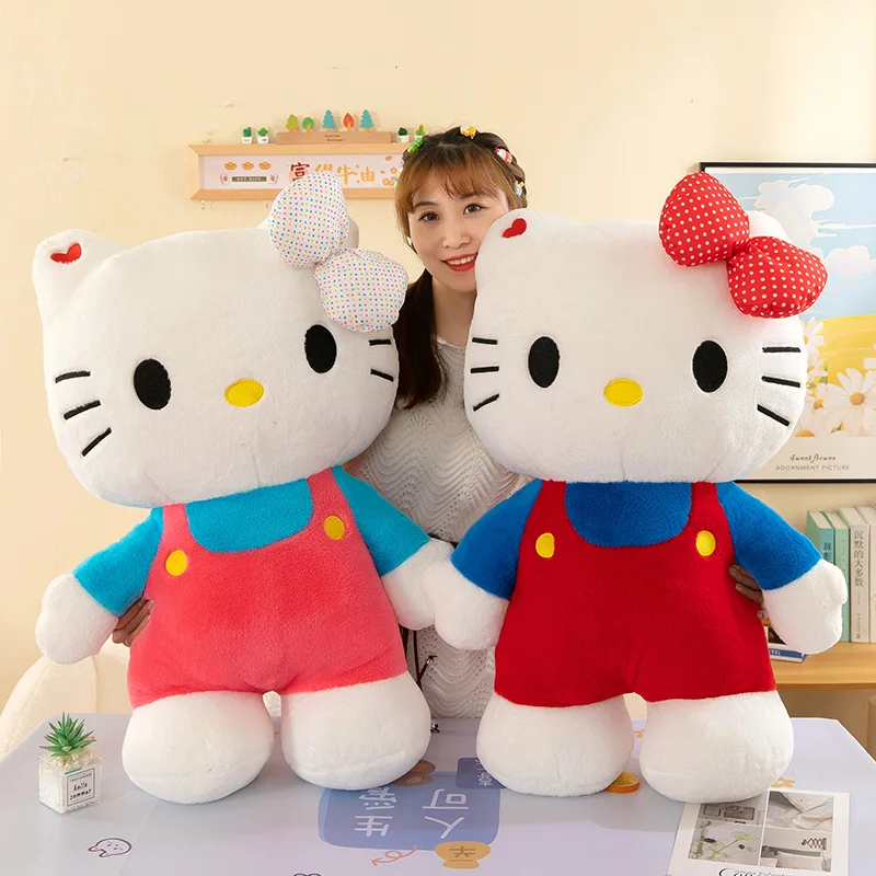 Nové Sanrio Hello Kitty Plyšová hračka Kawaii KT Cat Plyšy Soft Sladka plnená bábik