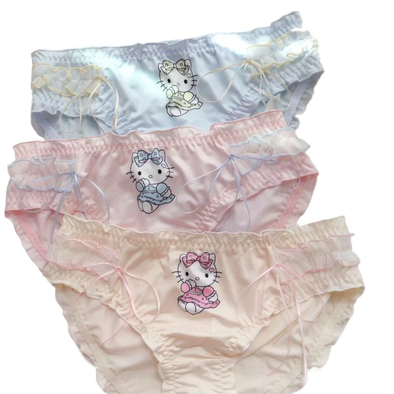 Nové Sanrio KT Cat Anime Cartoon Sladké roztomilé dievča Sexy nohavičky s nízkym pásom Hellokitty ružová čistá túžba študent loli briefs darček