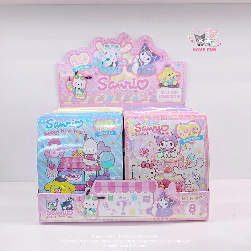 Nové Sanrio Veľké slepé boxy Detská karikatúra Karikatúra slepá taška Vysoký vzhľad s malými darčekovými nálepkami hodnota darčekového balíka