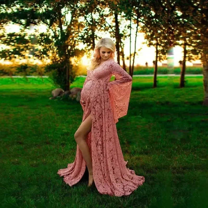 Nové sexy hlboké v materské šaty na fotenie natáčania čierne biele tehotenské šaty fotografie maxi šaty pre tehotné ženy
