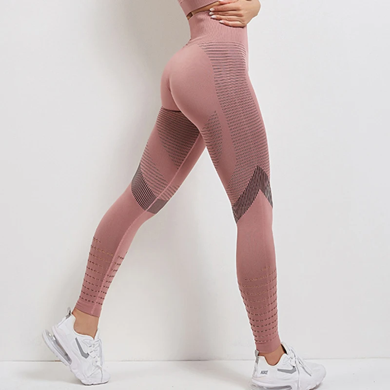 Nové sexy ženy bezšvové legíny Vysoký pás Fitness Pants Female Sport Workout Push Up Leggings Módne kulturistické nohavice