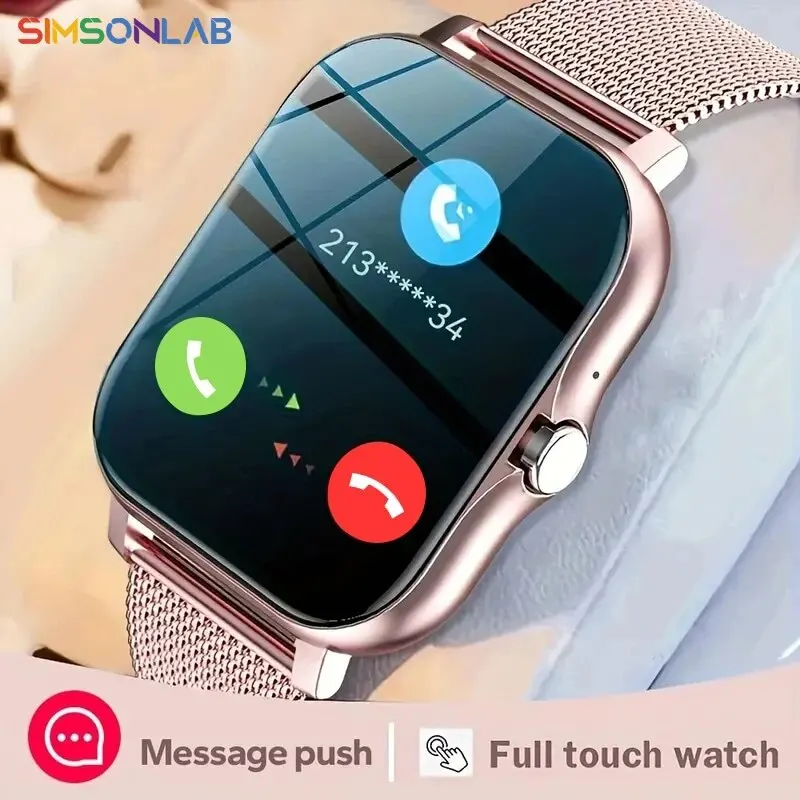 Nové smartwatch 1,44-palcová farebná obrazovka Full Touch Custom Dial Smartwatch Bluetooth Talking Fashion Fashion Smartwatch Pánske a dámske