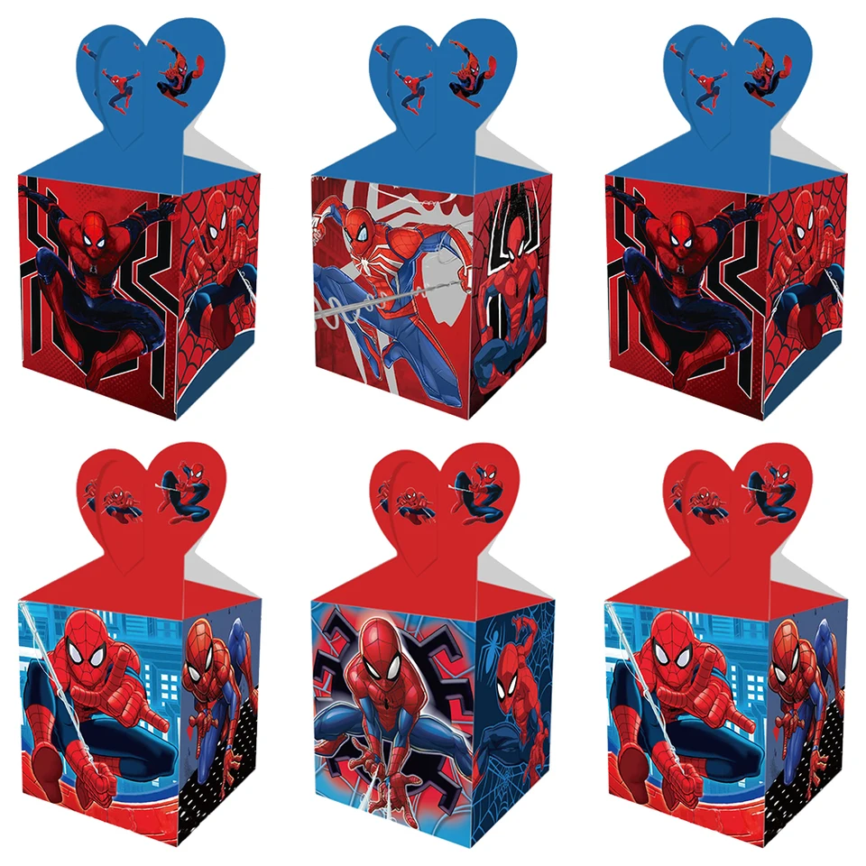 Nové spidermanové večierky Dodávky Candy Box Superhrdina Spiderman Candy Boxes Snack Darček Darček pre chlapcov