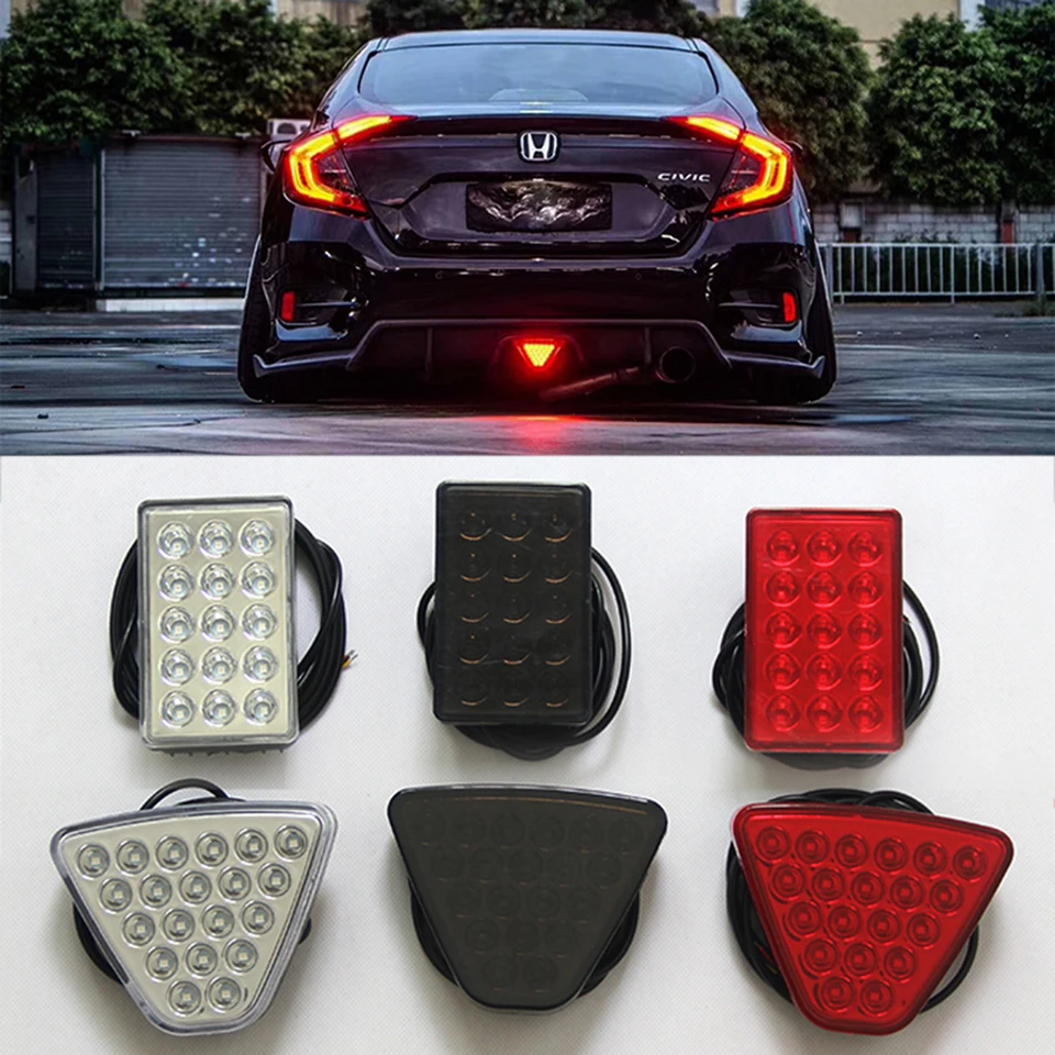 Nové strobe F1 v štýle LED brzdové pilotné svetlá pre vozidlo Motocykel zadných koncových svetiel Automatické výstraha spätného zastávky bezpečnostné žiarovky DRL 12V