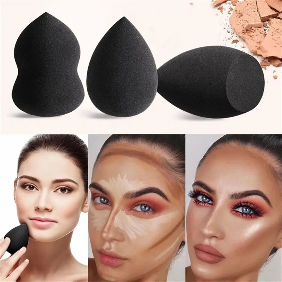 Nové suché mokré miešanie tváre kozmetické nástroje Nadácia Nadácia čelný make -up špongia obrys