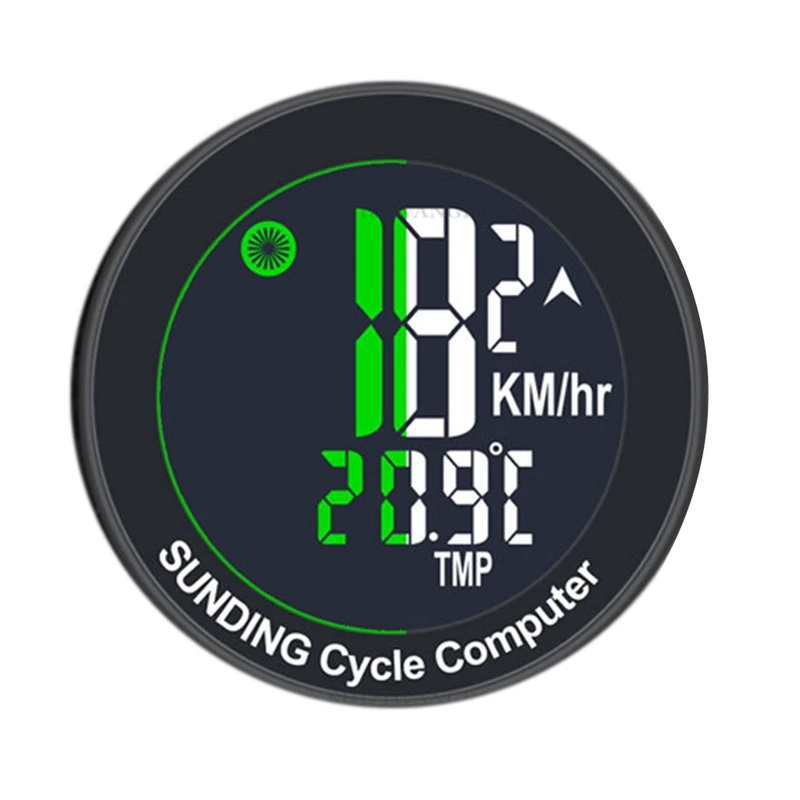 Nové sundanie bezdrôtového bicyklového počítača nepremokavého bicykla Kadety na bicykli Zelená LCD Cyklovacia rýchlomer rýchlomer s horskými bicyklami rýchleho merača