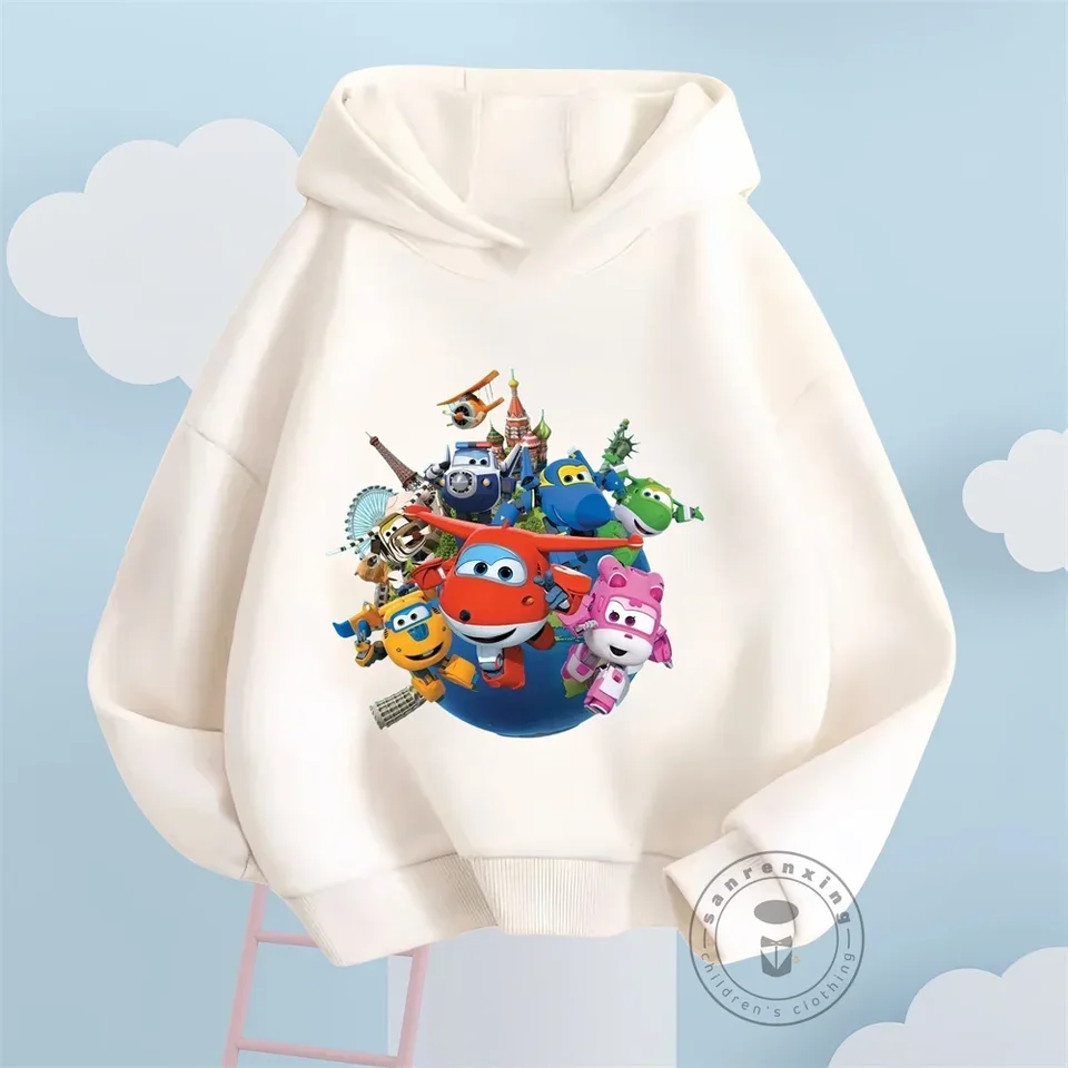 Nové Super Wings Costume Kids Casual Sportsuit Dievčatá mikina mikiny +nohavice 2ks set batoľatá chlapci oblečenie Halloween outfit