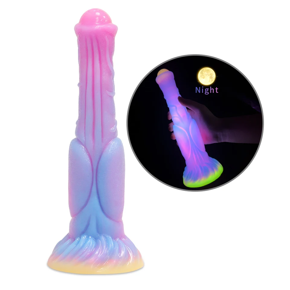 Nové svetelné dildos Silikón Obrovské dildo dildo dildo pre ženy žiaria v tmavej análnej zástrčke buttplug ženské masturbatorské sexuálne hračky