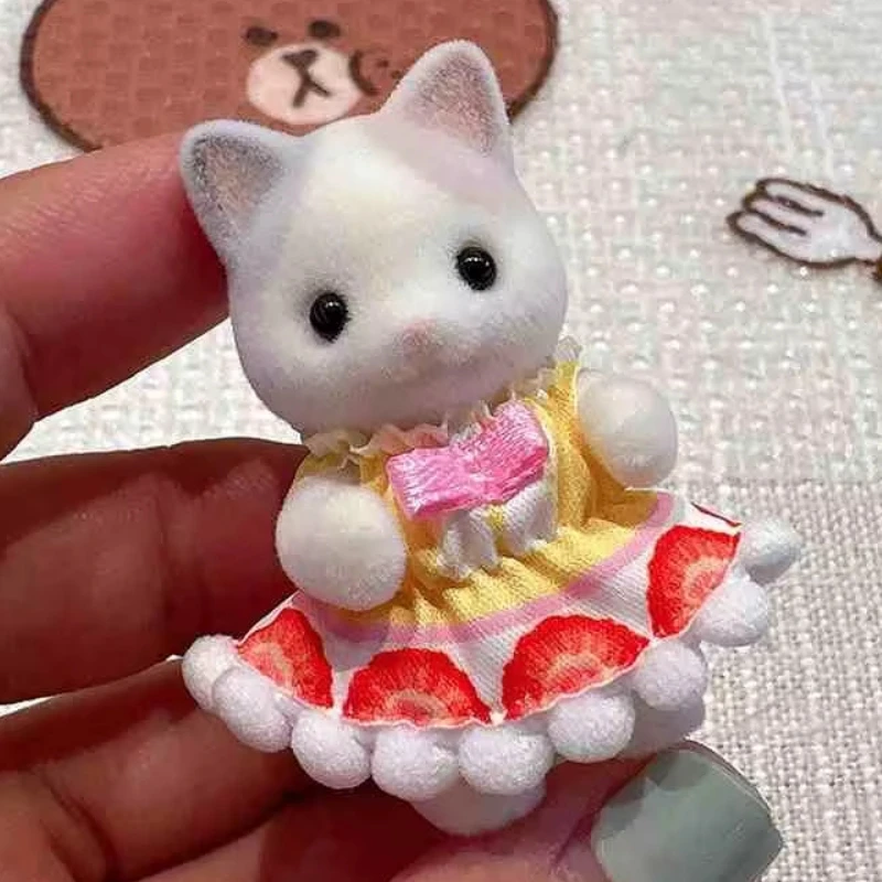 Nové sylvaniánske rodiny Rabbit Grove Family Dollouse Beaver Baby vianočné bábiky dievča Flocking Dolls Darče