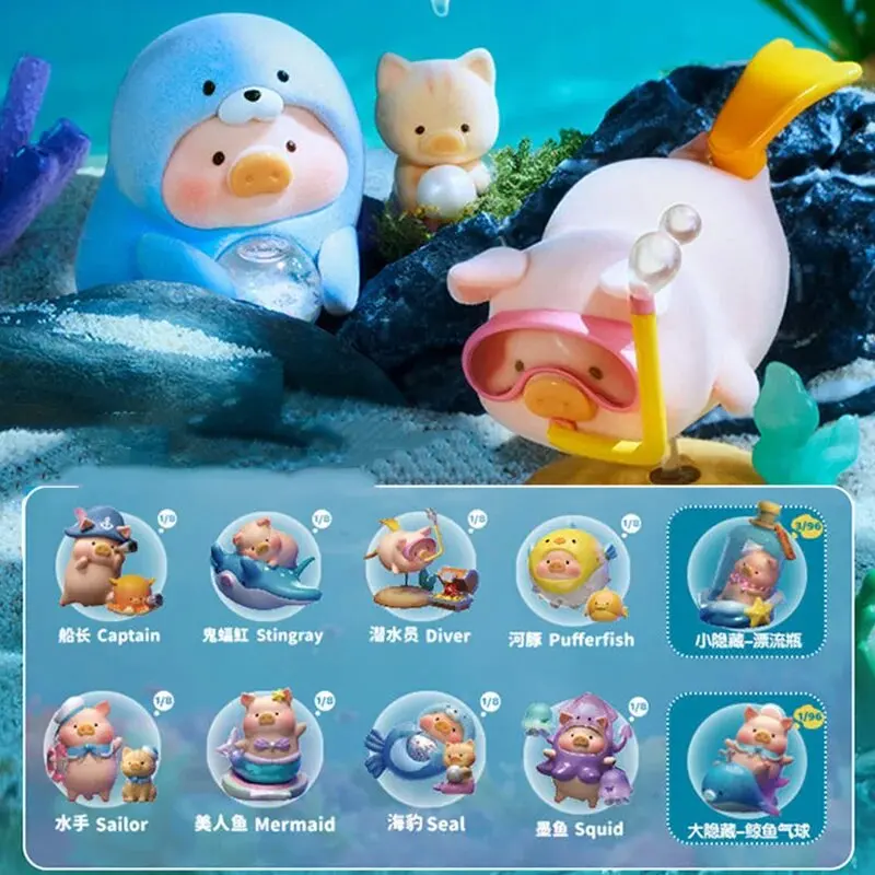 Nové série Lulu Pig Ocean Series Trendy Play Blind Box Plyšové konzervované ošípané námorné morské panne ošípané