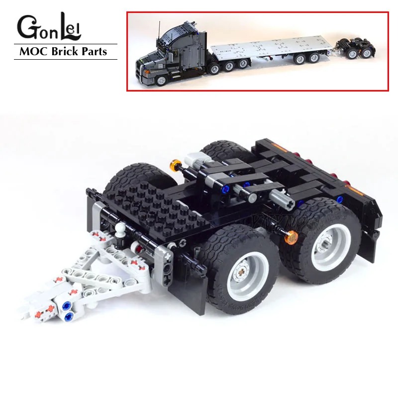 Nové technické 2-lady, samozarovaný režim prevodníka Dolly, ktorý sa hodí pre 42078 Mark Anthem Truck Trailer Building Blocks DIY Bricks Hray