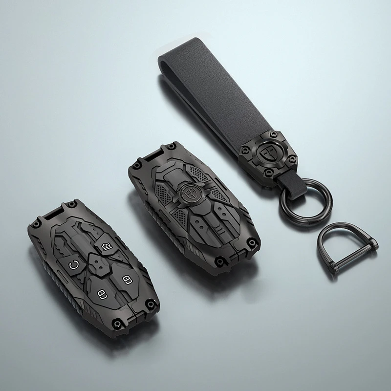 Nové tlačidlá zliatiny zinku+silikagél 4 pre BYD DM-I Formula Leopard 5 CAR KEY CASE