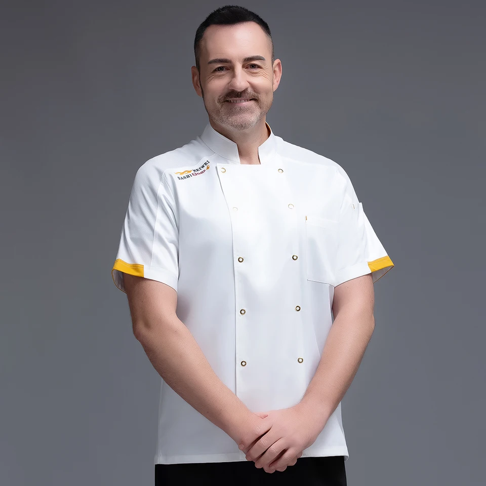 Nové unisex košele Dámske pánske reštaurácie práca Práca Uniformná jedáleň Pracovný