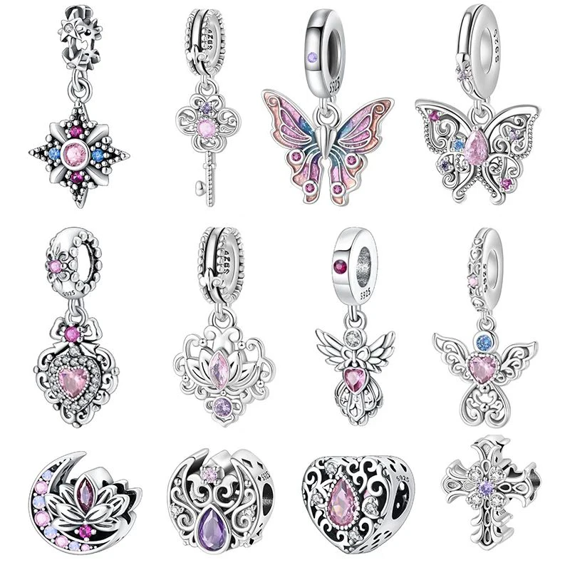 Nové v 925 Silver Romantic Retro Series Charms Beads Hodí sa