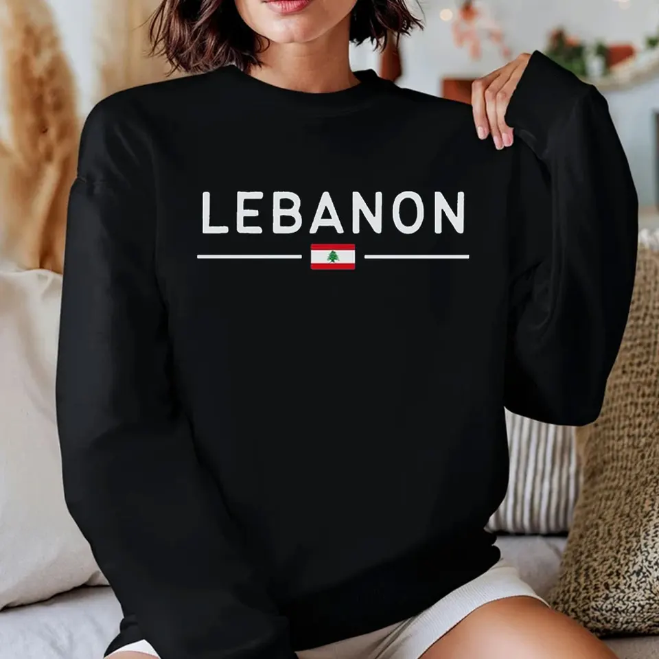 Nové v kapucní a mikinách Libanon košeľa libanonská vlajka unisex mikina libanonská vlajka mikina bejrut crewneck zimná mikina