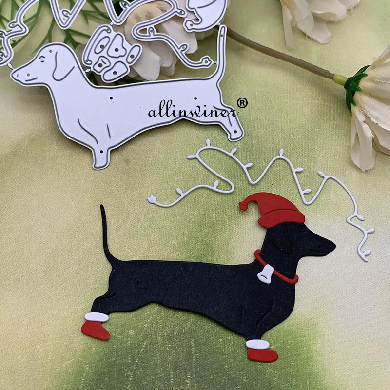Nové vianočné klobúky jazvečkové kovové rezanie kovov pre DIY Scrapbooking Album PAPECKOVÉ KARTY DECHOBNÉ CRAVY RE VYROBENIE Die Cuts