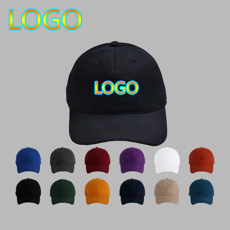 Nové vintage bavlnené klobúky unisex pevné farby nastaviteľné mäkké horné hip hop baseball baseball módne dámske dámske slnečné klobúky