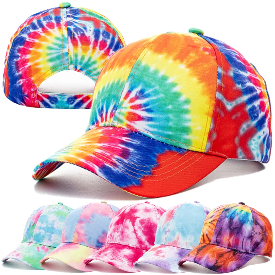 Nové vonkajšie neformálne kravaty Capu pre ženy pre ženy Rainbow Farebná baseballová čiapka ženská módna streetwear letný klobúk