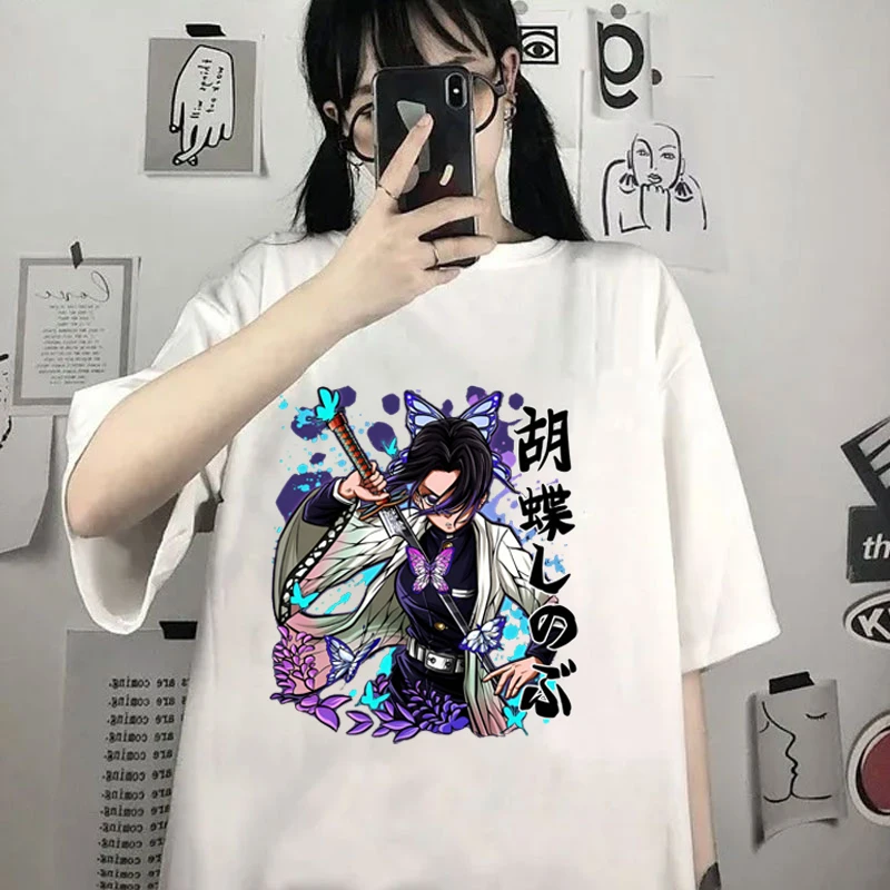 Nové vtipné Kochou shinobu tlačené tričko Summer anime vzor tričko Men muž s krátkym rukávom voľné košele