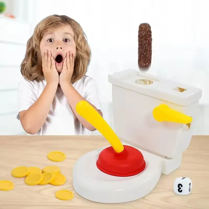 Nové vtipné toaletné trik Toy Toy Party Game Decompression Board Games Flushing Toalety for Kids Friends Family Game Birthday Gifts