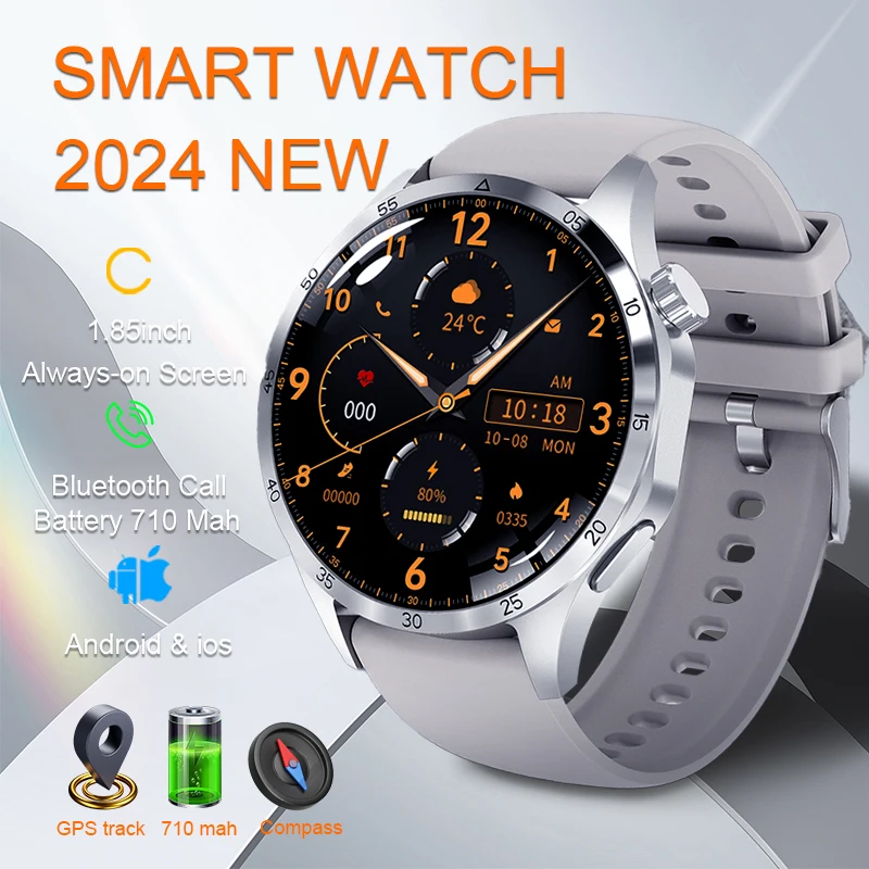 Nové vylepšené GPS Tracker SmartWatch Men trajektória Bluetooth Call NFC SmartWatch 2024 Nové pre Huawei Xiaomi Men 2024 Smartwatch