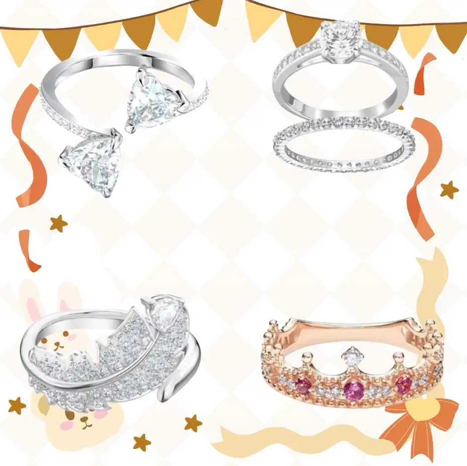 Nové vysoko kvalitné dámske rezačené kruhové kruhové koruna Koruna Rose Gold Vynikajúce šperky Romantický deň Valentína Darček