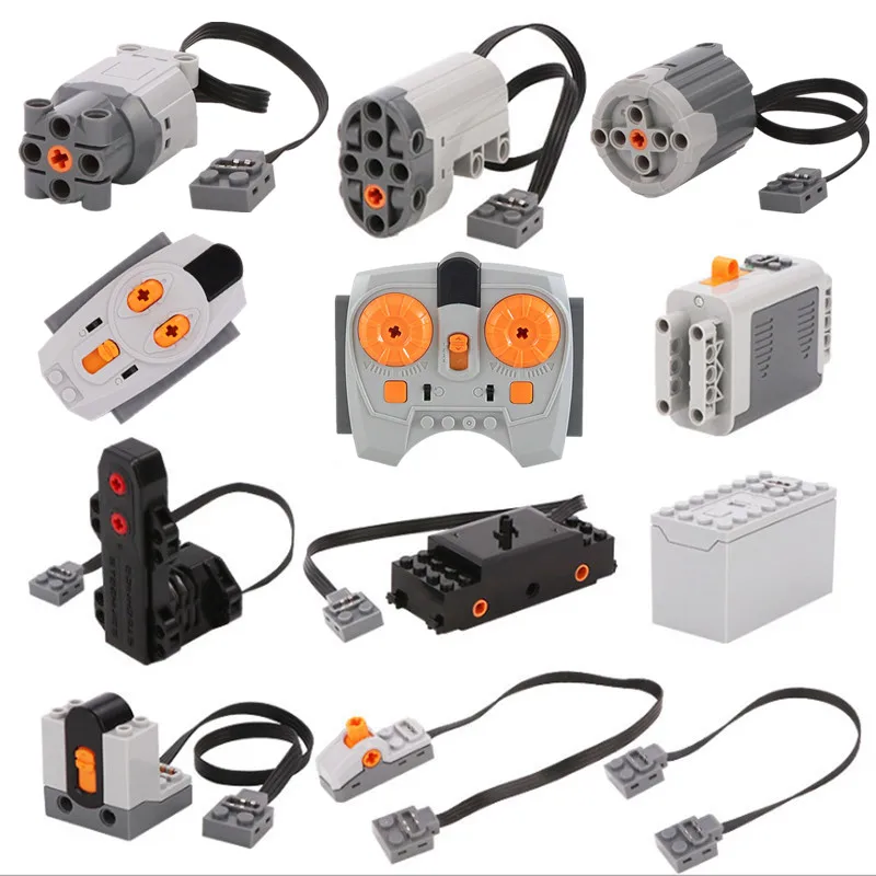 Nové výkonové funkcie Technické časti motora batérie MOC MOC Multi nástroj Servo Train Motor Prijímač IR riadiaci model pre stavebné bloky