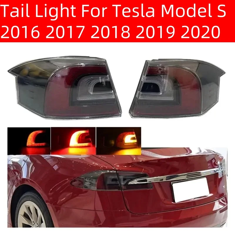 Nové zadné svetlo pre model Tesla Model S 2016 - 2020 LED Turn Signal Signál Parkovacia lampa Hnačka LAMP 600591800 600591900