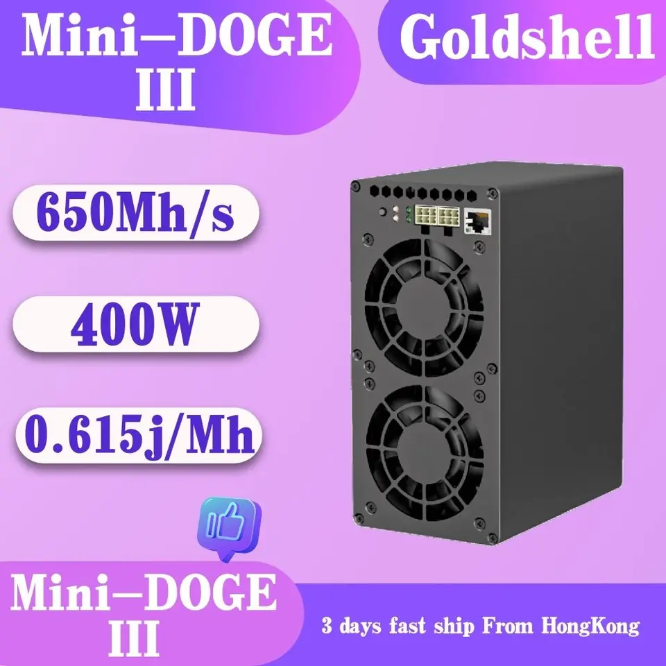 Nové zlaté mini Doge III Support LTC a DOGE COIN MINER MINDOGE 3 650MH/S 400W 500MH/S 260W AKO MINI DOGE II
