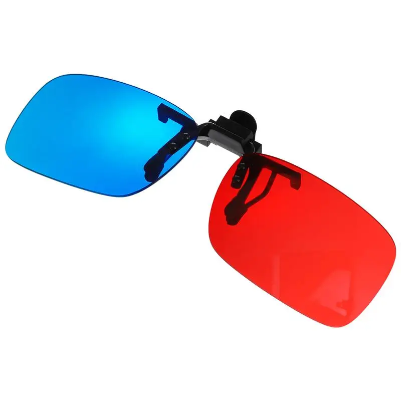 Nové červené modré okuliare Závesné rámce 3D okuliare Myopia Špeciálny stereo klip Play 3D hra pozri 3D filmy (bez skla)