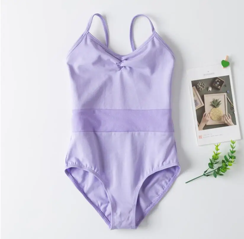 Nové čipky Slim Girls 'Classics V-krk Camisole trikot Gymnastický baletný tanec tutu šaty camisole trikot pre dievča