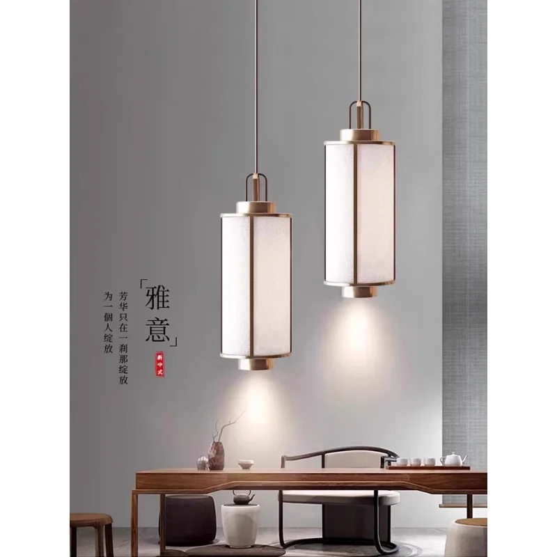 Nové čínske zenové svetlo luxusné luster bielizeň lampa lampa kuchyňa visiace lampa spálňa Bar dizajnérsky dizajnér