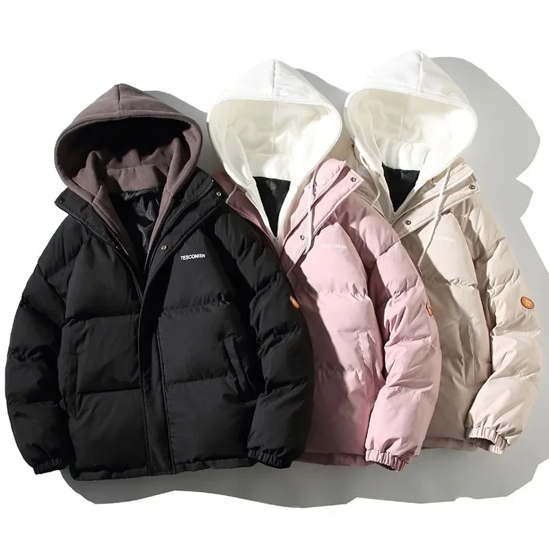 Nové študentky Ženy Outwear Winter Nadmernisize bunda dole bavlnený kabát s kabátmi Loose Casy Coat Coat Wimate s kapucňou krátke parky