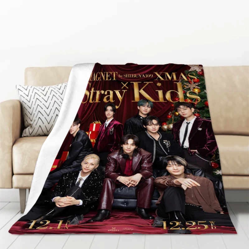 Noví KPOP Boys Strayskids prikrývky tepelných prikrývok pre ozdobnú pohovku hádzanie Downy Luxury Dizajnér