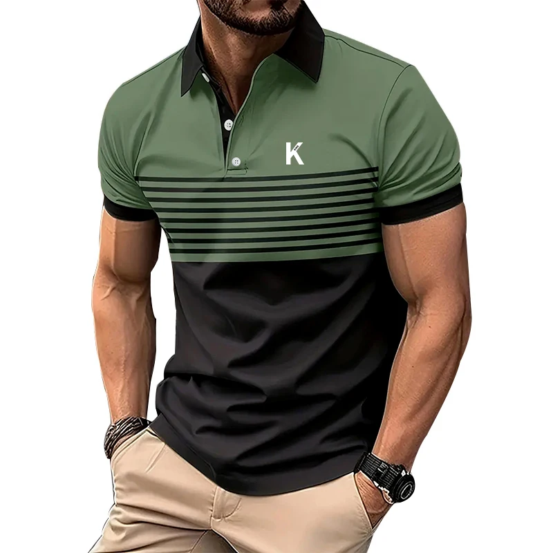 Noví letní muži Slim Fit s krátkym rukávom Polo košeľa Men módne rukávy Kúzla s farebnou pólou 100% polyester športové pólové tričko