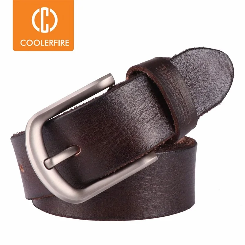 Noví muži Belt Top Full Grain 100% skutočné originálne kožené kožené džínsy TM050