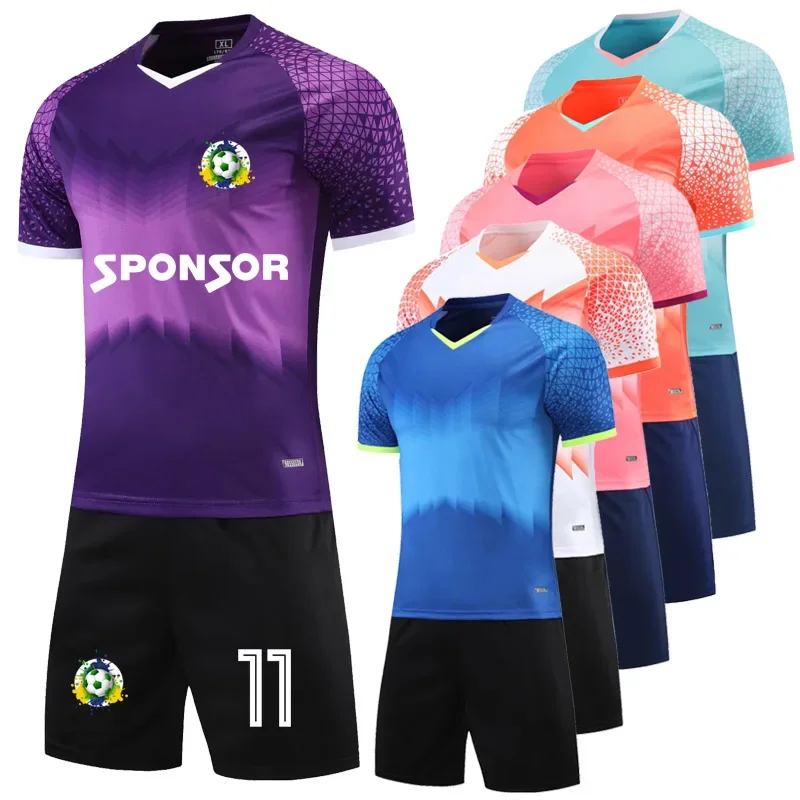 Noví muži Kids futbalový dres Nastavuje 2 kusy bežecké bundy Športové výcvikové ukazovatele uniformy