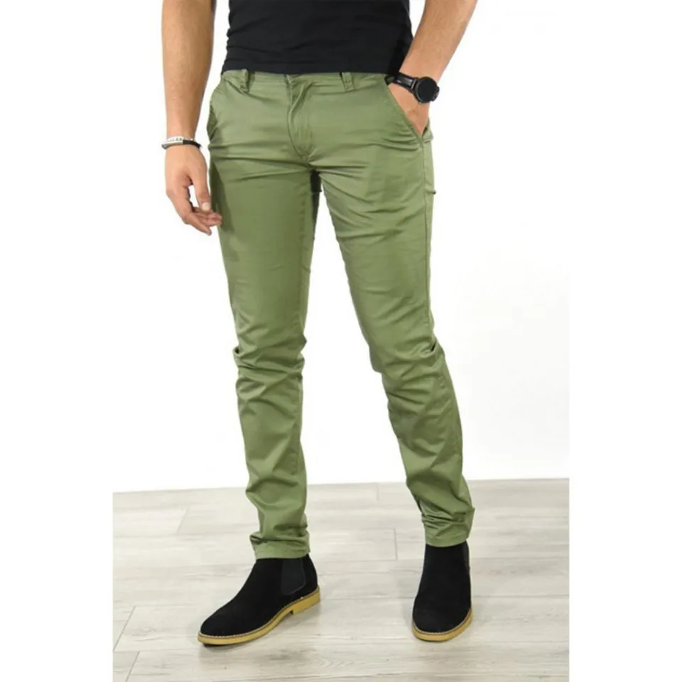 Noví muži módny pevný oblek nohavičky Elegantné štíhle fit sociálne nohavice Nákladné nohavice PRÁCEPANTY Obchodná kancelária Dress Cencil Pants