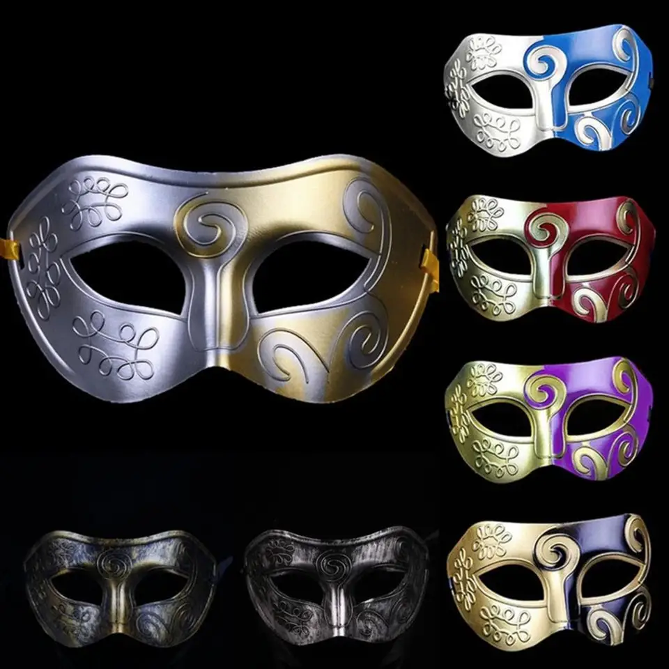Noví retro muži Muž Roman Gladiátor maškaráda maska ​​kostým party fancy banket Halloween Party Cosplay kostým svadobné dekorácie