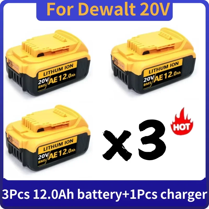 Nový 100% originálny 12000 mAh 20V dehydratácia napájacieho náradia batéria DCB206 20V 12.0AH batéria DCB206 20V batéria DCB205 DCB200
