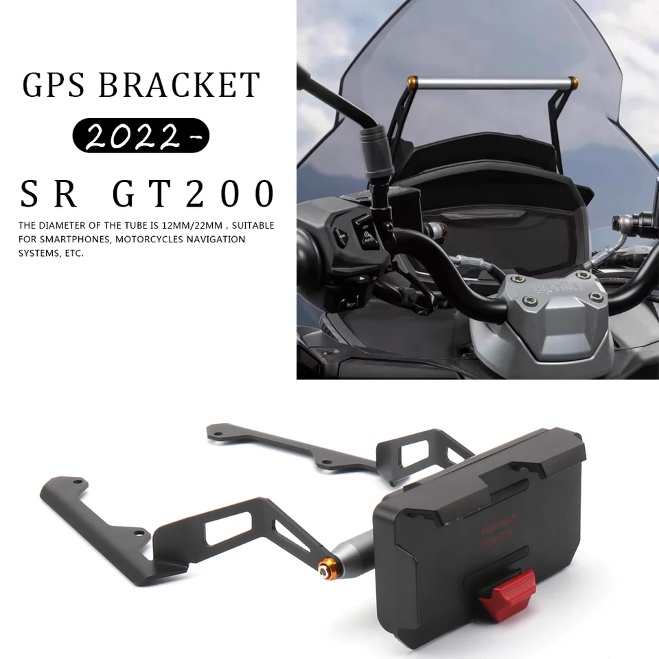 Nový 12 mm/22 mm GPS Mount Bracket Fit for Aprilia Sr GT200 GT 200 SR GT200 2022 2023 GPS