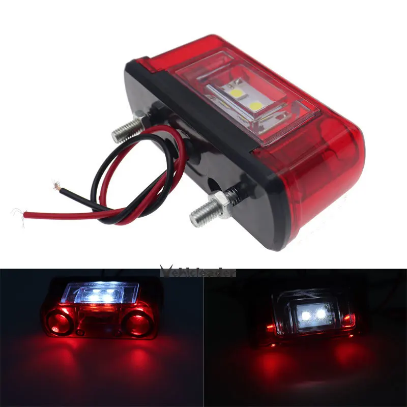 NOVÝ 12 V 24V LED LIGISS NIME DASKA Svetlo červený vodotesný univerzálny automobil nákladný automobil Trailer Tail Light Light Light Lamp