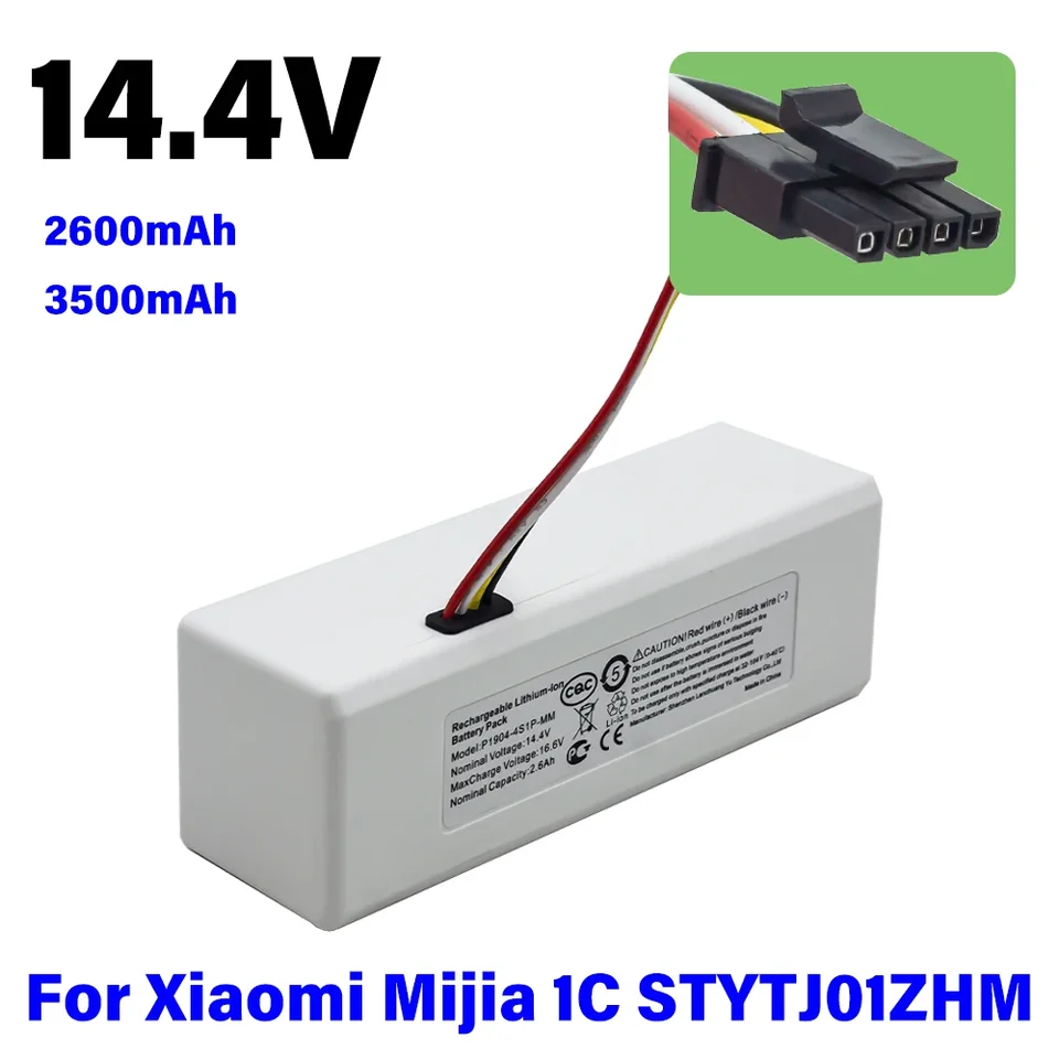 NOVÝ 14,4V 3500MAH P1904-4S1P-MM batéria pre Xiaomi Mijia 1C STYTJ01ZHM Robot VACUUM Vysávač čistiace prostriedky Dopropshipping