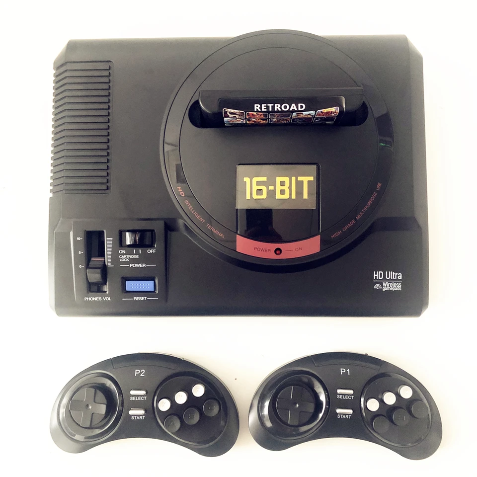 Nový 16bit HD retro hra Feihao Game Player (Buitl v 170 hrách+ 112in1 /126in1 kazeta), hrajte s kazetou Genesis /Mega Drive