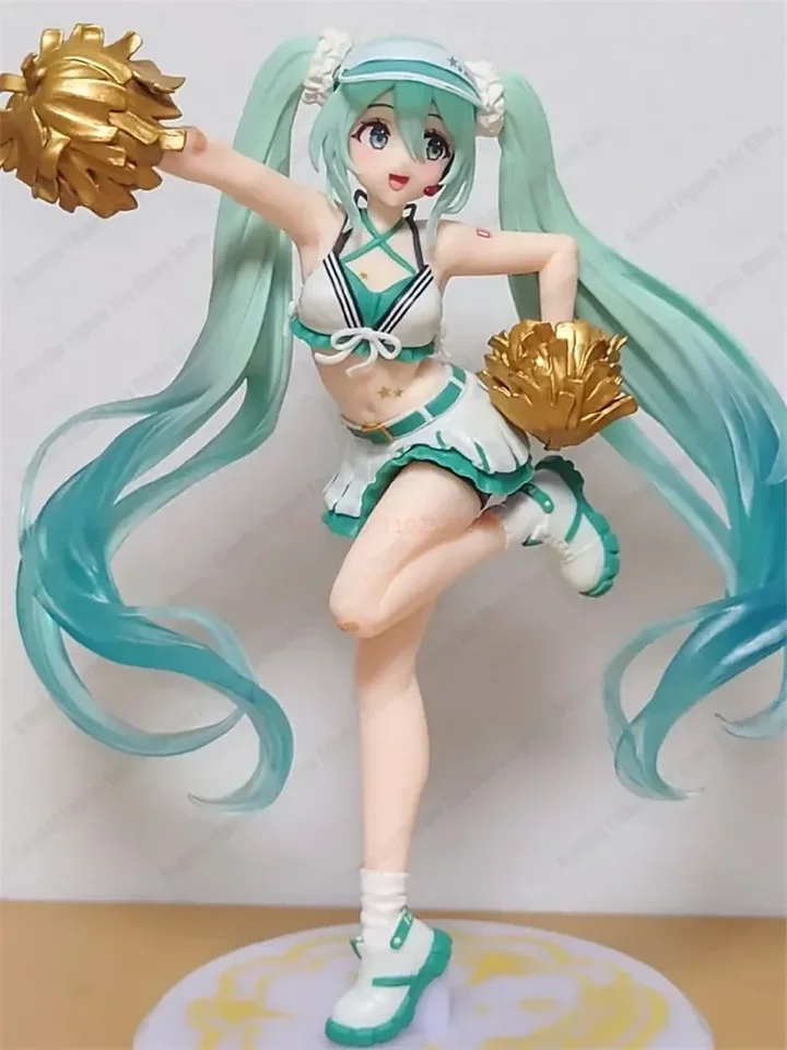 NOVÝ 18 cm Originálny Taito Hatsune Miku figast módne roztlieskavačky Uniforma anime akcia figurína zberateľná hračka Darček pre deti