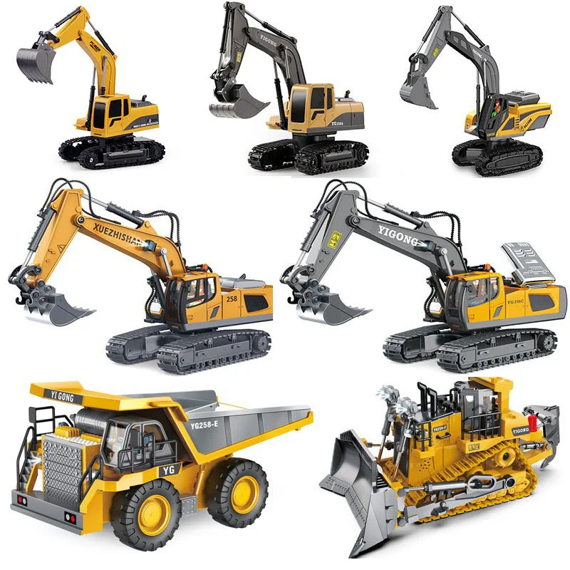 NOVÝ 2.4G Profesionálny diaľkový diaľkový ovládací rýpadlo zliatiny zliatiny skládky buldozéra Model RC CAR CONFORMY HOLY DETI